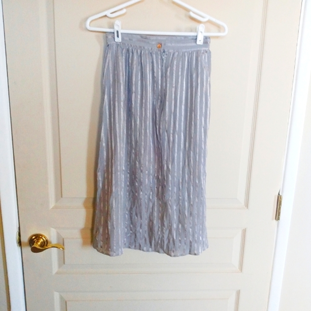 Vintage Silk Midi Skirt.